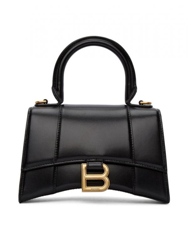 Balenciaga Hourglass XS Top Handle Bag Black