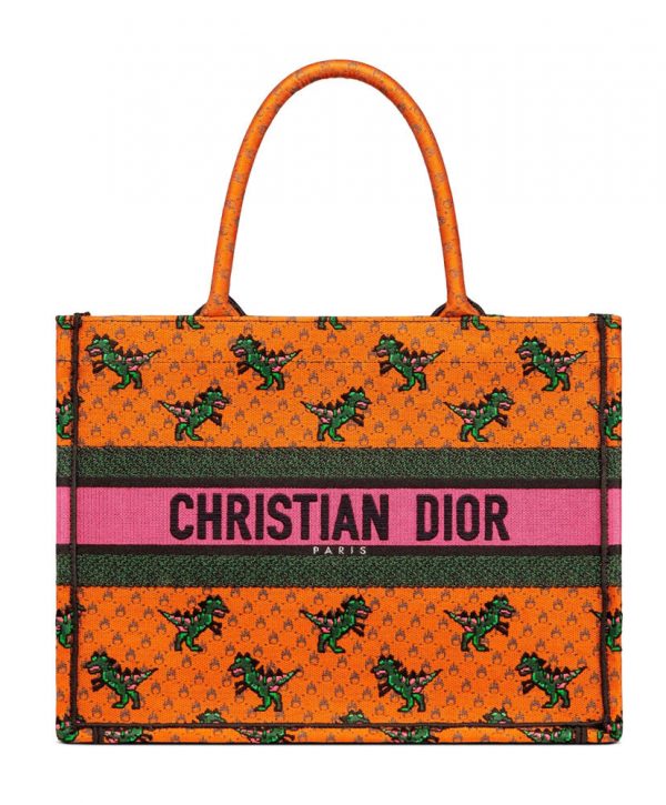 Christian Dior Small Dior Book Tote Orange