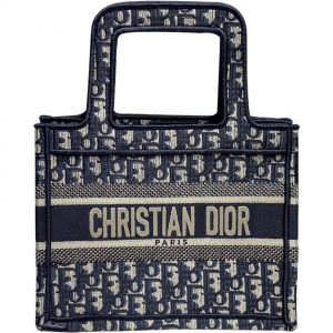 Christian Dior Mini Book Tote Bag Dark Blue