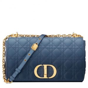 Christian Dior Large Dior Caro Bag Blue