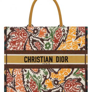 Christian Dior Book Tote Handbag Yellow