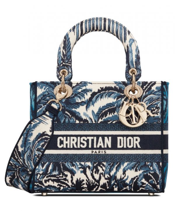 Christian Dior Medium Lady D-lite Bag Blue