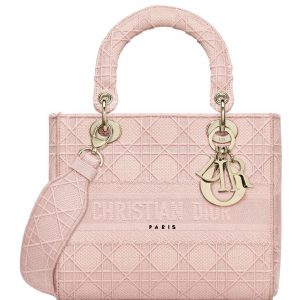 Christian Dior Medium Lady D-lite Embroidered Cannage Bag