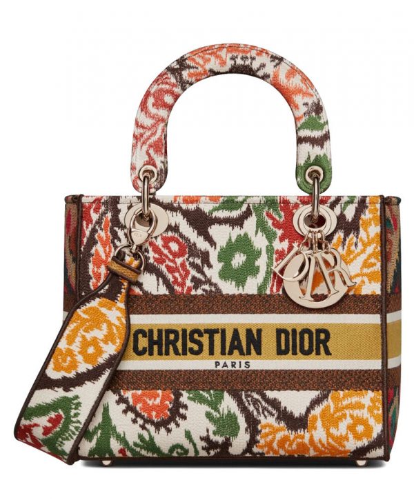 Christian Dior Medium Lady D-lite Bag Yellow