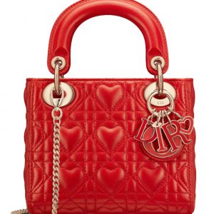 Christian Dior Mini Lady Dior Dioramour Bag Red