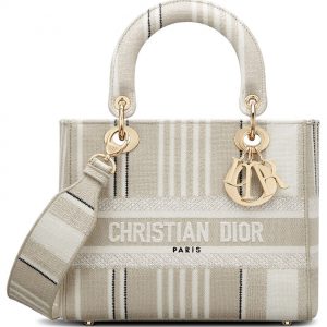 Christian Dior Medium Lady D-Lite Bag Apricot