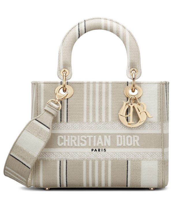 Christian Dior Medium Lady D-Lite Bag Apricot