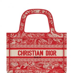 Christian Dior Mini Dior Book Tote Red