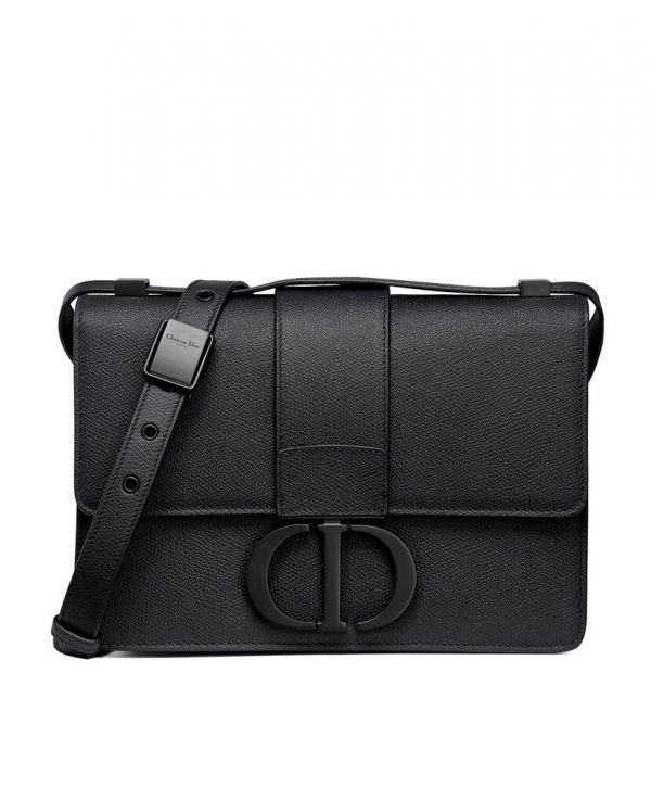 Christian Dior 30 Montaigne Lambskin Box Bag Black