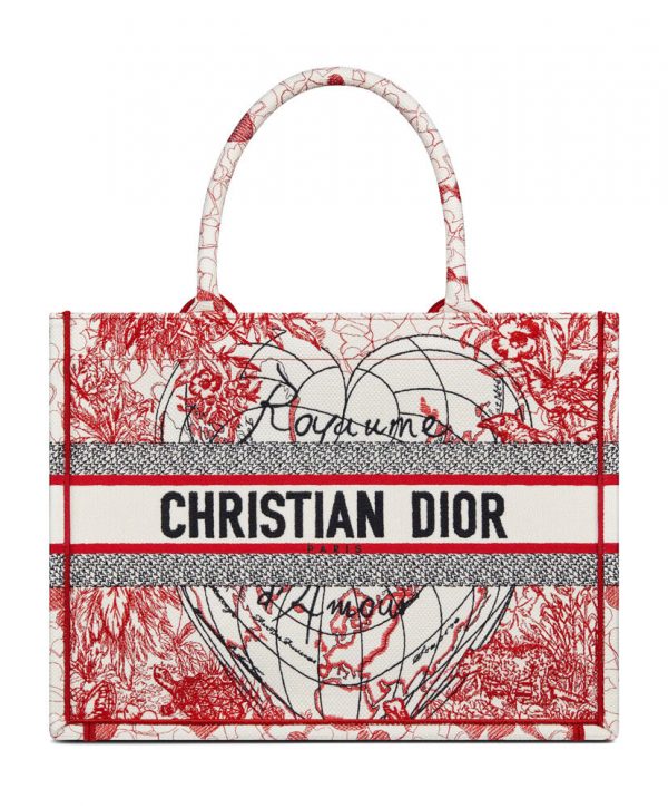 Christian Dior Small Dior Book Tote Red