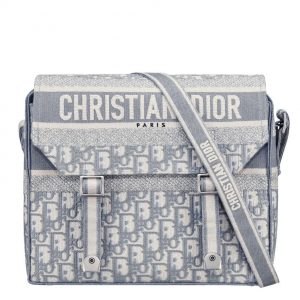 Christian Dior Oblique Diorcamp Messenger Bag Gray