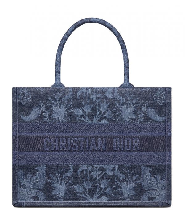 Christian Dior Small Dior Book Tote Blue