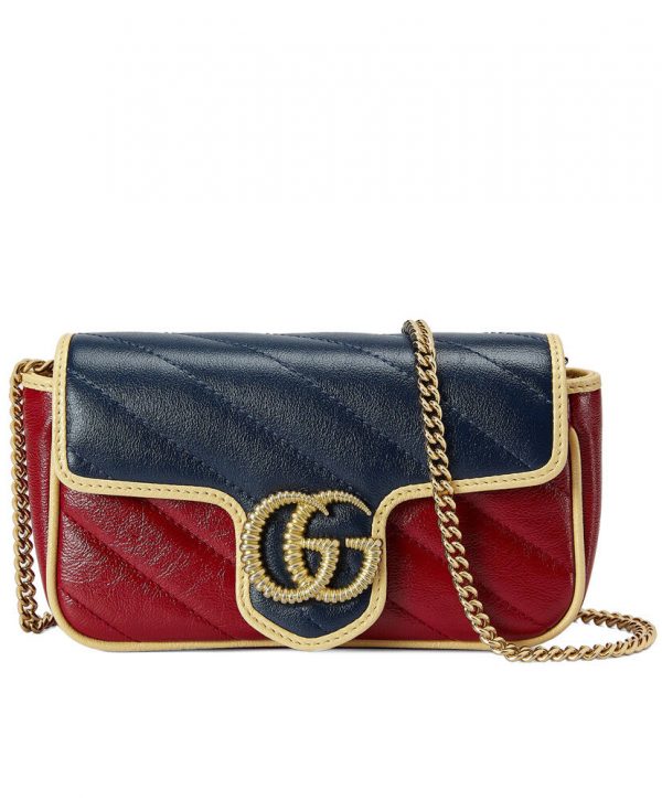 Gucci GG Marmont Super Mini Bag 574696 Dark Blue