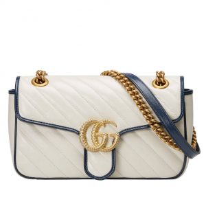 Gucci GG Marmont Small Shoulder Bag 443497 White