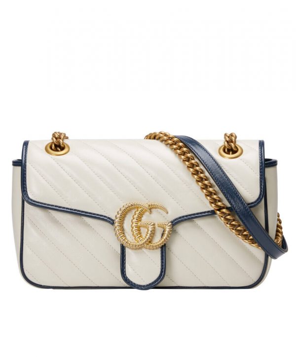 Gucci GG Marmont Small Shoulder Bag 443497 White