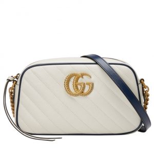 Gucci GG Marmont Small Shoulder Bag 447632 White