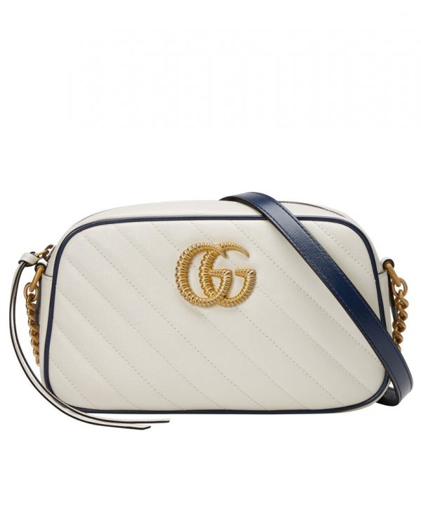 Gucci GG Marmont Small Shoulder Bag 447632 White