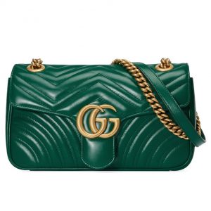 Gucci GG Marmont Matelasse Bag 443497 Green