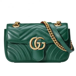 Gucci GG Marmont matelasse mini bag 446744 Green