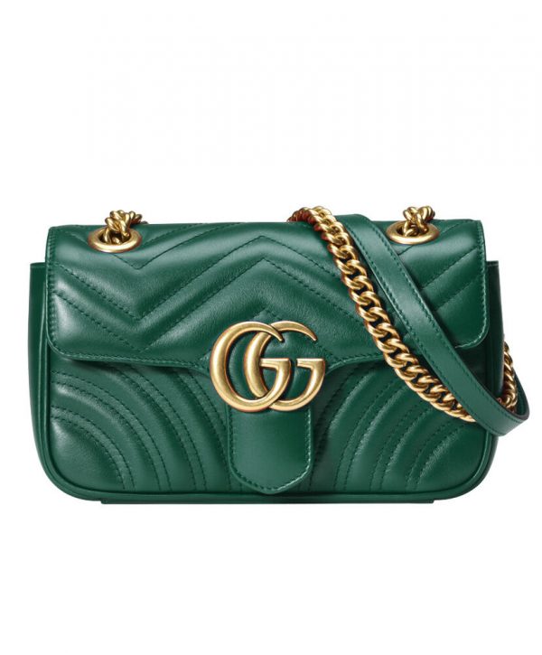 Gucci GG Marmont matelasse mini bag 446744 Green
