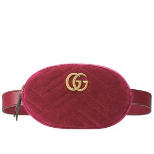 Gucci GG Marmont matelasse velvet belt bag 476434