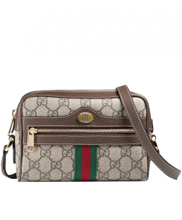 Gucci Ophidia GG Supreme mini bag 517350 Dark Coffee