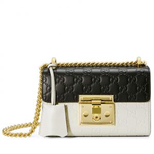 Gucci Padlock Small Gucci Signature Shoulder Bag 409487 White