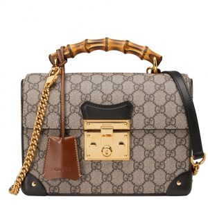 Gucci Padlock GG Small Bamboo Shoulder Bag 603221 Coffee