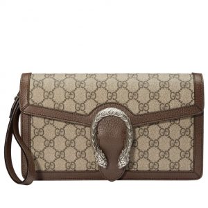 Gucci Dionysus GG Supreme clutch 621197 Dark Coffee