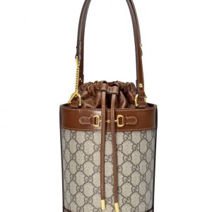 Gucci Horsebit 1955 Small Bucket Bag 637115 Dark Coffee