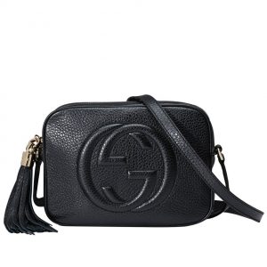 Gucci Leather Soho Camera Bag 308364 Black