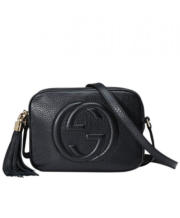 Gucci Leather Soho Camera Bag 308364 Black