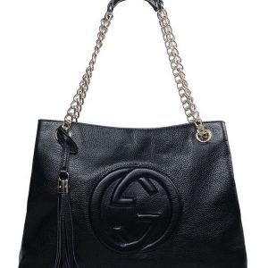 Gucci Soho Leather Tote 308982 Black