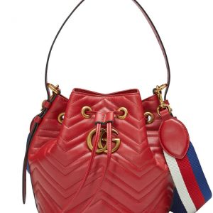 Gucci GG Marmont Quilted Leather Bucket Bag 476674