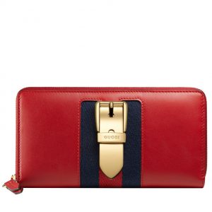 Gucci Sylvie leather zip around wallet 476083