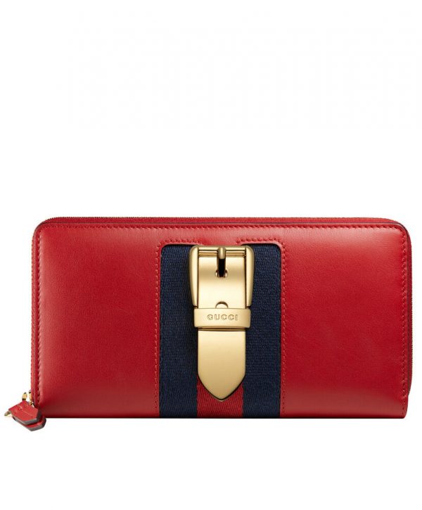 Gucci Sylvie leather zip around wallet 476083