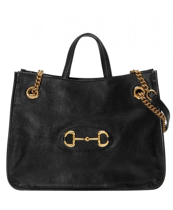 Gucci 1955 Horsebit Medium Tote 621144 Black