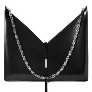 Givenchy Cut Out Large Leather Shoulder Bag Black