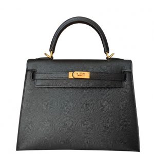 Hermes Kelly Bag 25 Epsom Leather Black