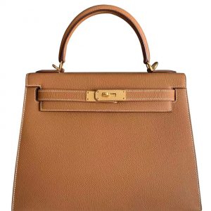 Hermes Kelly Bag 32 Epsom Leather Light Coffee