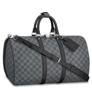 Louis Vuitton Damier Graphite Canvas Keepall N41418 Black