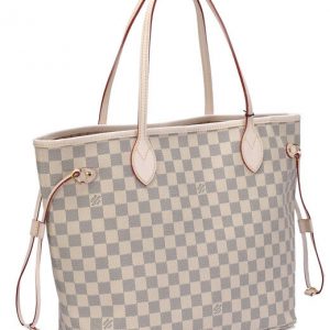 Louis Vuitton damier azur canvas neverfull MM N51107 White