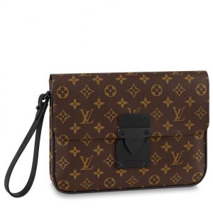 Louis Vuitton S Lock A4 Pouch Brown