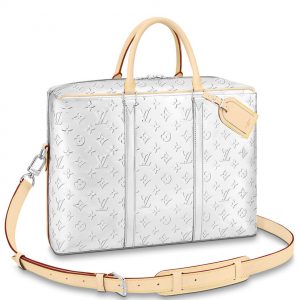 Louis Vuitton Neo Porte Documents Voyage Bag M58755 Silver