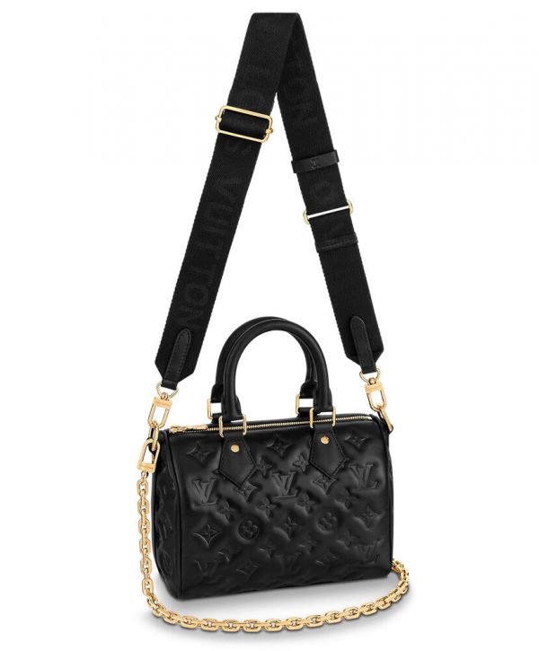 Louis Vuitton Speedy Bandouliere 22 M58631 Black