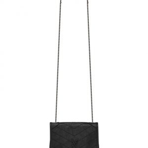 Saint Laurent Niki Chain Wallet In Crinkled Vintage Leather