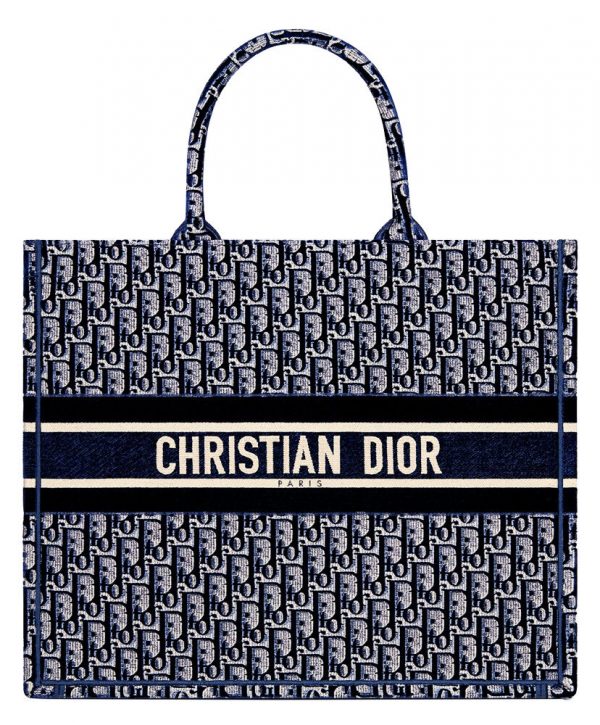 Christian Dior Book Tote Dark Blue