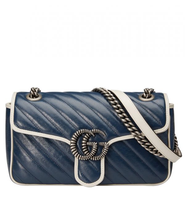 Gucci GG Marmont Small Shoulder Bag 443497 Blue