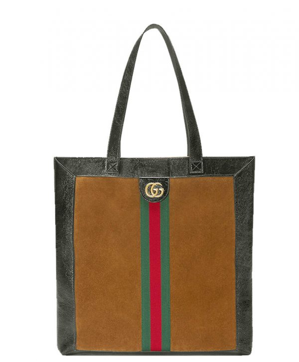 Gucci Ophidia suede large tote 519335 Coffee