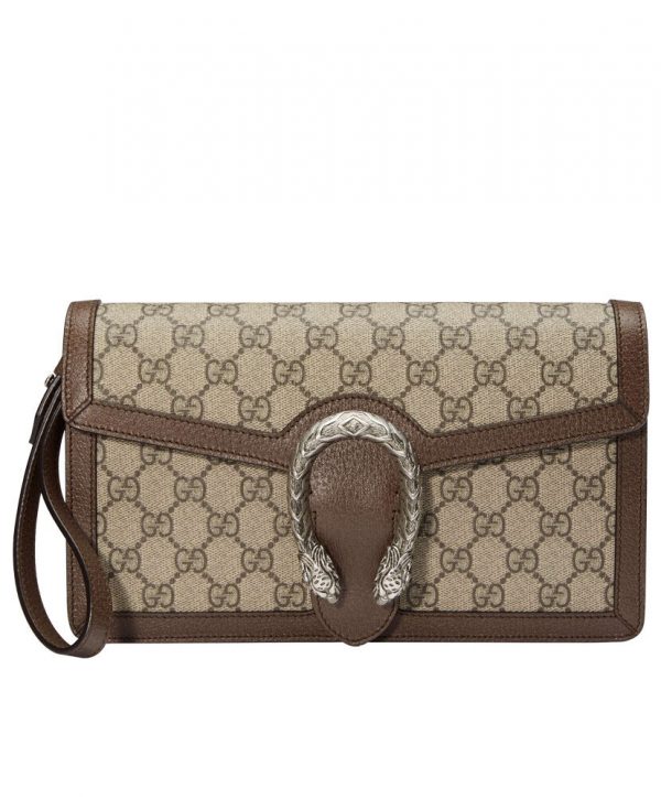 Gucci Dionysus GG Supreme clutch 621197 Dark Coffee